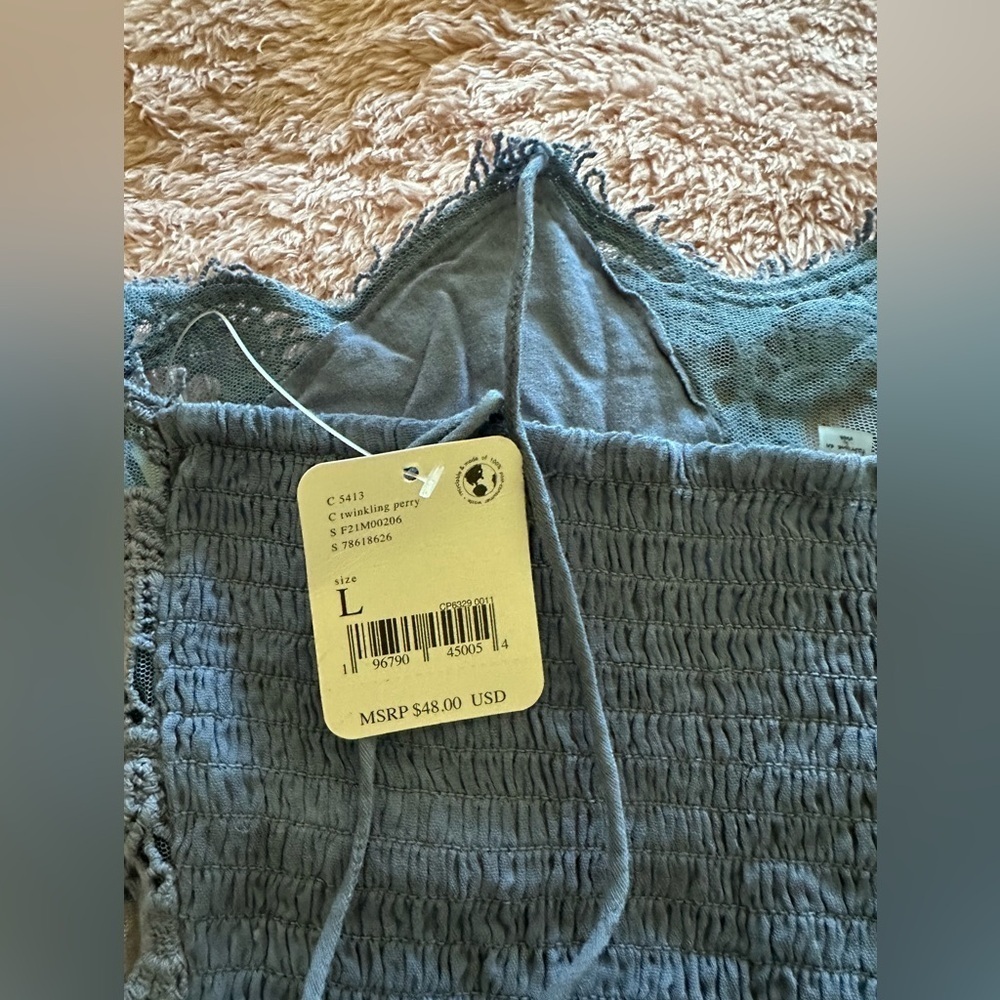 NWT FREE PEOPLE FP One Athena Bralette / Twinkling Perry Large - Picture 8 of 10